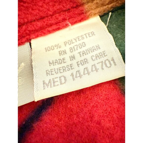 Blair Fleece Barn Jacket Cardigan Patchwork Autumn Cabincore Sz M Multicolor Vtg - Picture 5 of 8